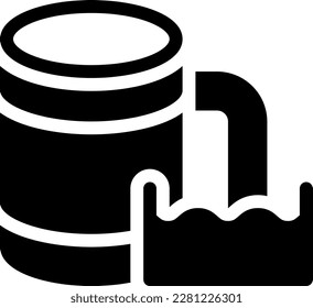 water Vector illustration on a transparent background. Premium quality symmbols. Glyphs vector icons for concept and graphic design.