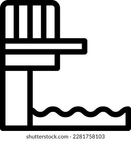 water Vector illustration on a transparent background. Premium quality symmbols. Thin line vector icons for concept and graphic design.