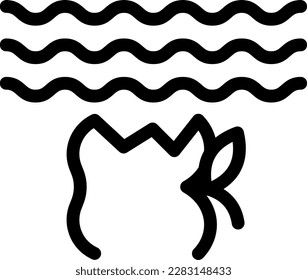 water Vector illustration on a transparent background. Premium quality symmbols. Thin line vector icons for concept and graphic design. 
