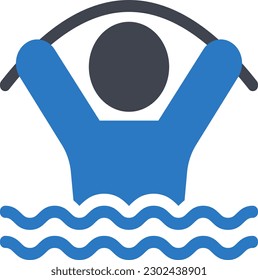 ilustración de Water Vector en un fondo transparente. Símbolos de calidad superior. Iconos vectoriales de glifos para diseño de conceptos y gráficos.