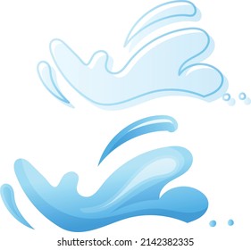 Water. Vector illustration. Spray, wave.