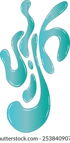 Water vector, ilustration water icon, anime water 