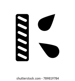 water vector line icon, sign, illustration 