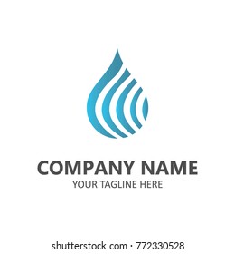 Water vector logo illustration emblem design isolated nature