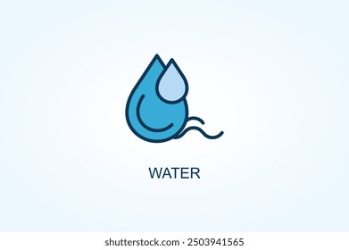 Water vector or logo sign symbol illustration
