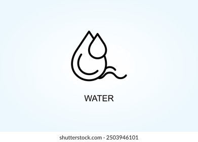 Illustration des Wasservektors oder Logo-Zeichensymbols