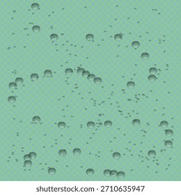 Vector de agua realista burbuja gota de lluvia ilustración