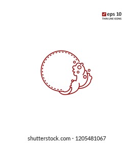 Water - vector thin line icon on white background. Symbol for web, infographics, print design and mobile UX/UI kit. Vector illustration, EPS10.