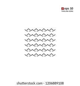 Water - vector thin line icon on white background. Symbol for web, infographics, print design and mobile UX/UI kit. Vector illustration, EPS10.