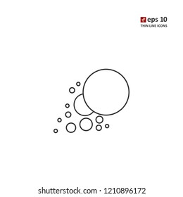 Water - vector thin line icon on white background. Symbol for web, infographics, print design and mobile UX/UI kit. Vector illustration, EPS10.