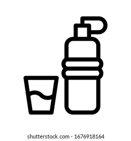 water vector thin line icon 