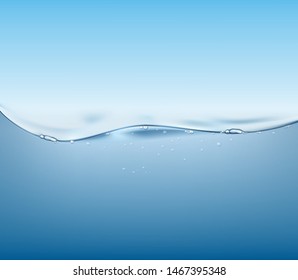 Water vector wave with bubbles of air. Vector illustration