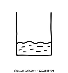 water in the vessel icon. isolated object vector silhouette.