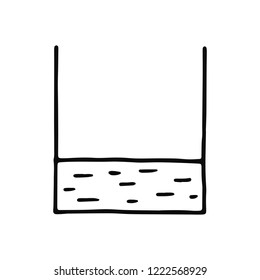 water in the vessel icon. isolated object vector silhouette.