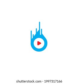 Logotipo de vídeo acuático
diseño simple y limpio