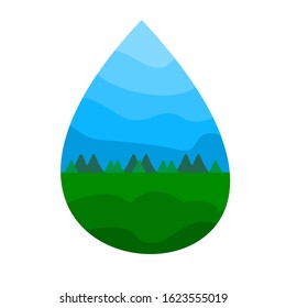 Water with a view inside the vector
