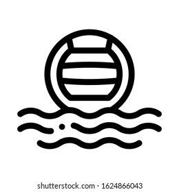 Water Volleyball Icon Vector. Outline Water Volleyball Sign. Isolated Contour Symbol Illustration