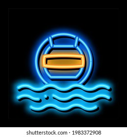 Water Volleyball neon light sign vector. Glowing bright icon Water Volleyball sign. transparent symbol illustration