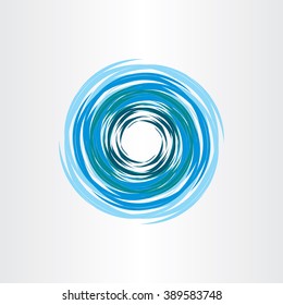 water vortex blue icon abstract background vector