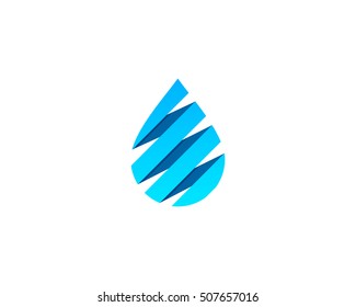 Water Warp Logo Design Template Element