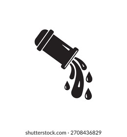 «Water Waste from Pipe Icon»