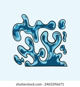 Water Wave abstract design. illustration vector