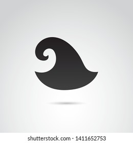Water, wave, aqua vector icon set isolated on white background. 