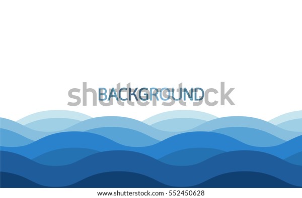 Water wave background , Blue color\
background , Vector\
illustration