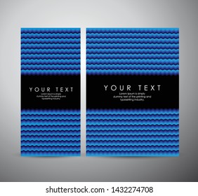 Water wave background, Blue light color background - Brochure business design template or roll up.