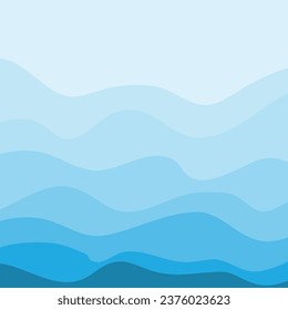 Hintergrund-Design der Wasserwache, Vorlage für abstraktes Vektor-Blaues Ozean-Walpaper