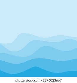 Hintergrund-Design der Wasserwache, Vorlage für abstraktes Vektor-Blaues Ozean-Walpaper