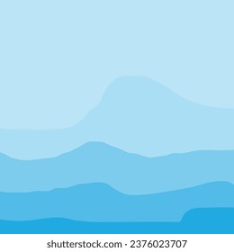 Diseño de fondo de olas de agua, plantilla de papel de Walpaper del océano azul del vector abstracto
