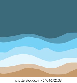 Hintergrund-Design der Wasserwache, Vorlage für abstraktes Vektor-Blaues Ozean-Walpaper