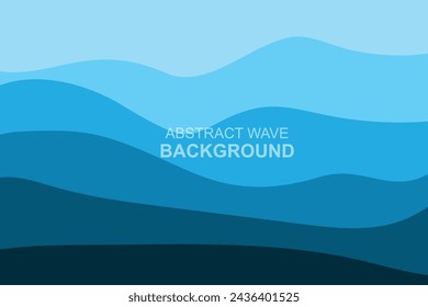Diseño de fondo de onda de agua, Vector abstracto Blue Ocean Walpaper Template