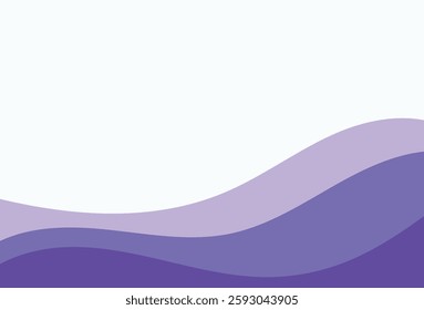 Water Wave Background Design, Abstract Vector Purple Ocean Wallpaper Template