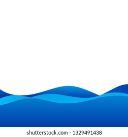 Water wave Background Template. vector illustration isolated on white .