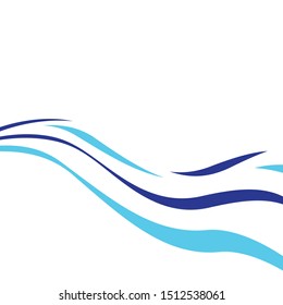 Water wave background vector icon