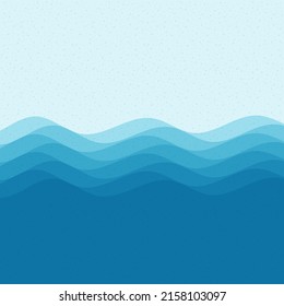 water wave background vector illustration