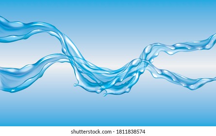 water wave background,blue water background illustration. 3D Water splash abstract background,3D rendering.