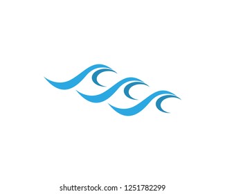 Water wave beach logo template