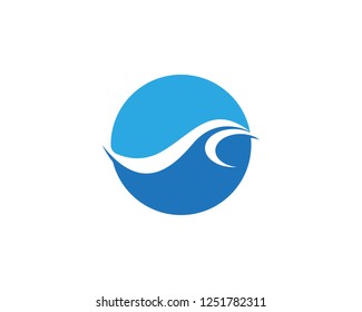 Water wave beach logo template