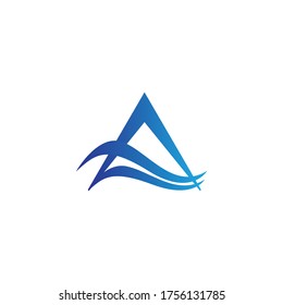 A water wave, blue aqua logo