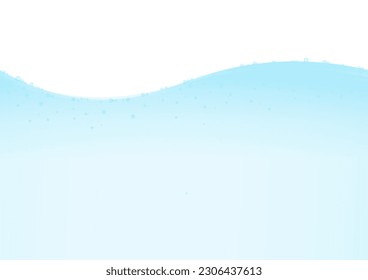 Water wave and Bubble. Vector Illustration. 