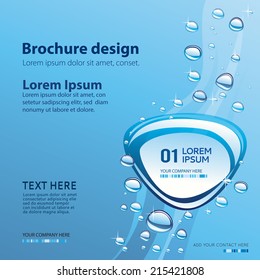 Water wave with bubbles, illustration