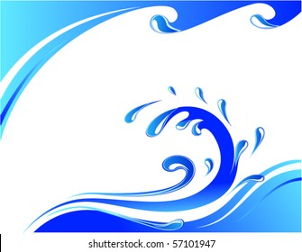 Water wave card