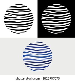 Logotipo de resumen del Globe de la ola de agua
