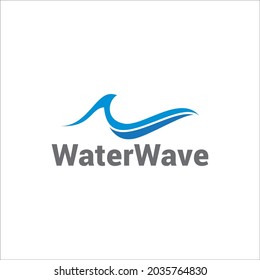 símbolo del logotipo del concepto de onda de agua termplate del vector.