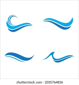 water wave concept logo icon vector termplate.