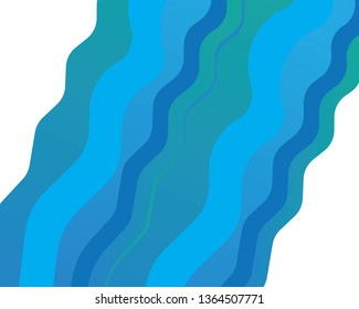 Water wave design over blue background, vector - Vector
 