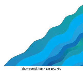 Water wave design over blue background, vector - Vector
 